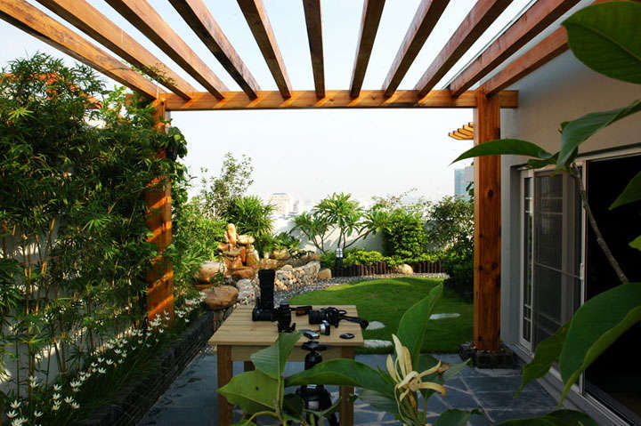 屋顶花园设计、花园设计