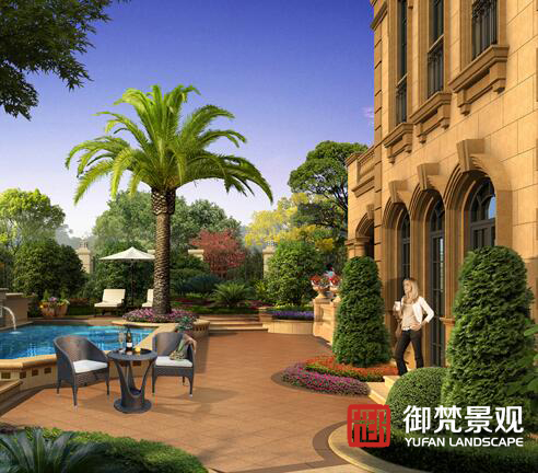 上海别墅庭院设计、露台花园设计